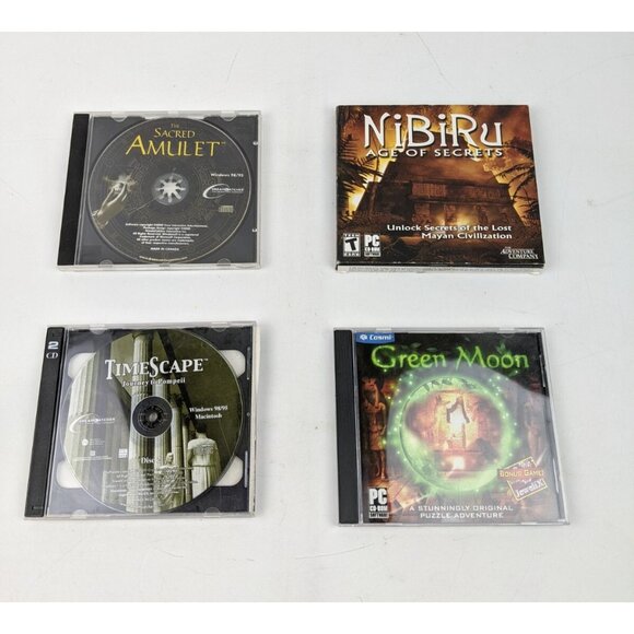 Lot of 4 PC Games Sacred Amulet Nibiru Timescape Green Moon - Picture 1 of 12